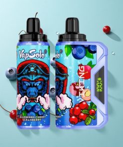 Blaubeere-Kirsche-Preiselbeere VapSolo VIKING 12000 Puffs mit 22ml E-Liquid und Typ-C-Ladeanschluss