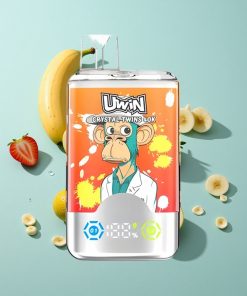 Erdbeer-Banane Liebe 66 UWIN Crystal Twins 40000 Puffs mit 32ml E-Liquid und Typ-C-Ladung