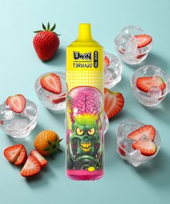 Erdbeer-Eis Uwin Tornado 35K Music Einweg-Vape mit 35000 Puffs und Typ-C-Ladung