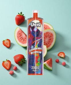 Erdbeer-Wassermelone Uwin Shisha Crystal 20000 Puffs mit 22ml Kapazität und Typ-C-Ladung