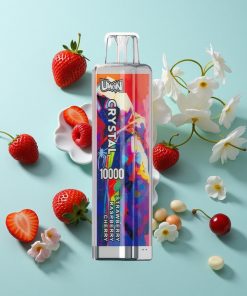 Erdbeere Himbeere Kirsche Uwin Crystal 10000 Puffs mit RGB-Lichtern und 18ml E-Liquid