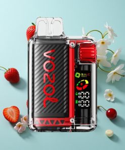 Erdbeere Himbeere Kirsche VOZOL Vista 20000 Puffs mit 6-stufiger Watt-Ausgangsregelung und OLED-Display