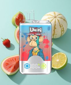 Erdbeere Wassermelone Zitrone Limette Uwin Crystal Twins 40000 Puffs mit 32ml E-Liquid und 850mAh Akku