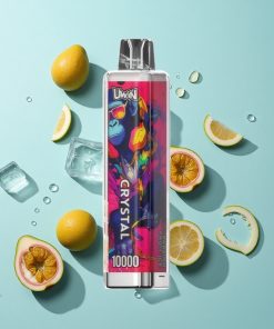 Passionsfrucht-Eis UWIN Crystal 10000 Puffs mit 18ml E-Liquid und RGB-Lichtern