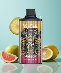 Super Rosa Zitronenlimonade Vapsolo Super 15000 Puffs 40ml Typ-C