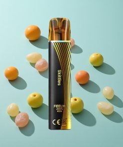 JNR Schwarz&Goldener 600+200 Puffs Einweg-Vape Skittles mit 800 Puffs & 550mAh Batterie