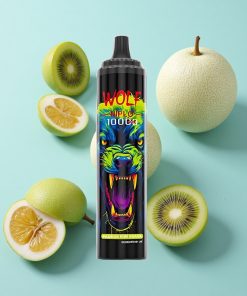 Passion-Kiwi-Guave JNR Wolf Niplo 10000 Puffs mit 20ml E-Liquid und Typ-C Schnellladung