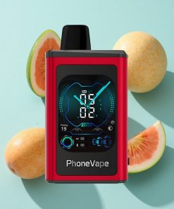 Pfirsich-Mango-Wassermelone JNR PhoneVape 30000 Puffs mit Turbo Modus und verstellbarem Luftstrom