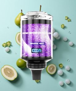 Traube Minze JNR Mega Shisha Hookah 100K Desktop Kompatibilität mit 100000 Puffs und 60ml Tank