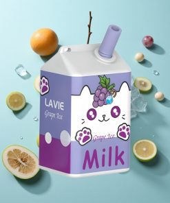Trauben-Eis LAVIE Milk 7000 Puffs wiederverwendbar mit 16ML E-Liquid und Typ-C-Ladeanschluss